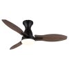Illuminazione Globo Lighting Gale Lampada con ventilatore LED Aspetto del legno, Écru, Nero, 1-Luce, Telecomando
