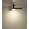 Illuminazione Globo Lighting Gale Lampada con ventilatore LED Aspetto del legno, Écru, Nero, 1-Luce, Telecomando