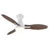 Illuminazione Globo Lighting Gale Lampada con ventilatore LED Aspetto del legno, Écru, Bianco, 1-Luce, Telecomando