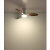 Illuminazione Globo Lighting Gale Lampada con ventilatore LED Aspetto del legno, Écru, Bianco, 1-Luce, Telecomando
