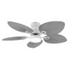 Illuminazione Globo Lighting Elise Lampada con ventilatore LED Grigio, Bianco, 1-Luce, Telecomando