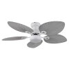 Illuminazione Globo Lighting Elise Lampada con ventilatore LED Grigio, Bianco, 1-Luce, Telecomando