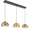 Illuminazione Globo Lighting Avila Lampadario a sospensione LED Cromo, Nero, 1-Luce, Telecomando
