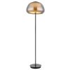 Illuminazione Globo Lighting Avila Lampada da terra LED Cromo, Nero, 1-Luce, Telecomando