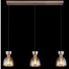 Illuminazione Globo Lighting Massey Lampadario a sospensione Marrone, 3-Luci