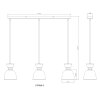 Illuminazione Globo Lighting Massey Lampadario a sospensione Marrone, 3-Luci