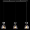 Illuminazione Globo Lighting Massey Lampadario a sospensione Nero, 3-Luci