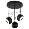 Illuminazione Globo Lighting Donovan Plafoniera LED Cromo, Nero, 1-Luce