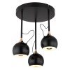 Illuminazione Globo Lighting Donovan Plafoniera LED Cromo, Nero, 1-Luce