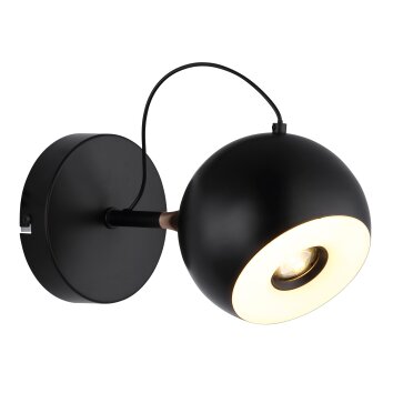 Illuminazione Globo Lighting Donovan Applique LED Cromo, Nero, 1-Luce
