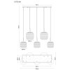 Illuminazione Globo Lighting Kladora Lampadario a sospensione Nichel opaco, 5-Luci
