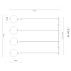 Illuminazione Globo Lighting Lacy Lampadario a sospensione LED Nero, 1-Luce