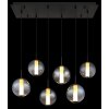 Illuminazione Globo Lighting Lacy Lampadario a sospensione LED Nero, 1-Luce