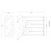 Illuminazione Globo Lighting Lacy Lampadario a sospensione LED Nero, 1-Luce