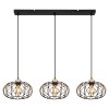Illuminazione Globo Lighting Greys Lampadario a sospensione Nero, 3-Luci