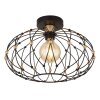 Illuminazione Globo Lighting Greys Plafoniera Nero, 1-Luce