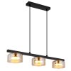 Illuminazione Globo Lighting Higgins Lampadario a sospensione Oro, Nero, 3-Luci