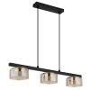 Illuminazione Globo Lighting Higgins Lampadario a sospensione Oro, Nero, 3-Luci