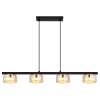 Illuminazione Globo Lighting Higgins Lampadario a sospensione Oro, Nero, 4-Luci