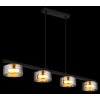 Illuminazione Globo Lighting Higgins Lampadario a sospensione Oro, Nero, 4-Luci