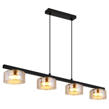 Illuminazione Globo Lighting Higgins Lampadario a sospensione Oro, Nero, 4-Luci