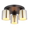 Illuminazione Globo Lighting Felicia Plafoniera Nero, 3-Luci
