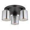Illuminazione Globo Lighting Felicia Plafoniera Nero, 3-Luci