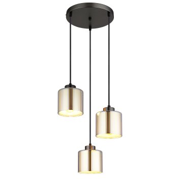 Illuminazione Globo Lighting Felicia Lampadario a sospensione Nero, 3-Luci