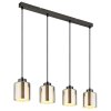Illuminazione Globo Lighting Felicia Lampadario a sospensione Nero, 4-Luci