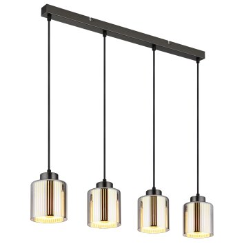Illuminazione Globo Lighting Felicia Lampadario a sospensione Nero, 4-Luci