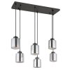 Illuminazione Globo Lighting Felicia Lampadario a sospensione Nero, 6-Luci