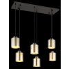 Illuminazione Globo Lighting Felicia Lampadario a sospensione Nero, 6-Luci