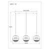 Illuminazione Globo Lighting Severin Lampadario a sospensione LED Nero, 1-Luce
