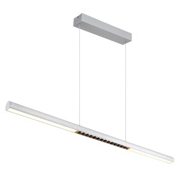 Illuminazione Globo Lighting Cody Lampadario a sospensione LED Alluminio satinato, Bianco, 1-Luce