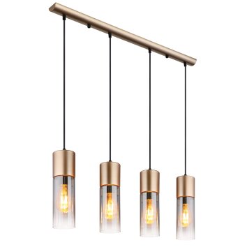 Illuminazione Globo Lighting Annika Lampadario a sospensione Marrone, 4-Luci