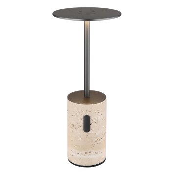 Illuminazione Globo Lighting Travertin Lampada da tavolo LED Grigio, 1-Luce
