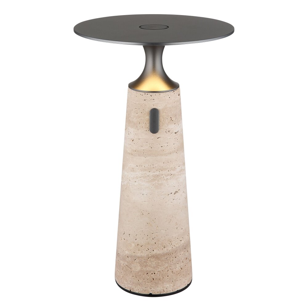 Illuminazione Globo Lighting Travertin Lampada da tavolo LED Grigio, 1-Luce main product photo