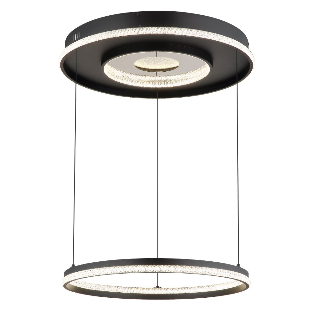 Illuminazione Globo Lighting Marsh Lampadario a sospensione LED Nero, 1-Luce, Telecomando main product photo