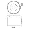 Illuminazione Globo Lighting Marsh Lampadario a sospensione LED Nero, 1-Luce, Telecomando