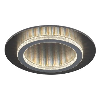 Illuminazione Globo Lighting Jayden Plafoniera LED Antracite, Nero, 1-Luce