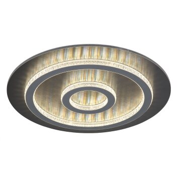 Illuminazione Globo Lighting Jayden Plafoniera LED Antracite, Nero, 1-Luce, Telecomando