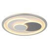 Illuminazione Globo Lighting Ruiz Plafoniera LED Argento, Bianco, 1-Luce
