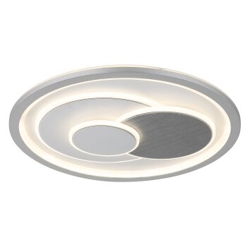 Illuminazione Globo Lighting Ruiz Plafoniera LED Argento, Bianco, 1-Luce