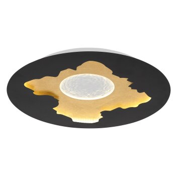 Illuminazione Globo Lighting Obscura Plafoniera LED Nero, 1-Luce