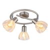 Illuminazione Globo Lighting Zachery Plafoniera Nichel opaco, 3-Luci