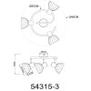 Illuminazione Globo Lighting Zachery Plafoniera Nichel opaco, 3-Luci