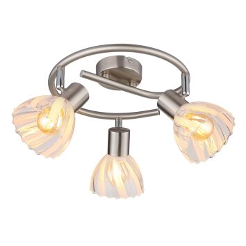 Illuminazione Globo Lighting Zachery Plafoniera Nichel opaco, 3-Luci