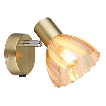 Illuminazione Globo Lighting Zachery Plafoniera, Faretto da soffitto, Applique, Faretto da parete Ottone, 1-Luce