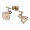 Illuminazione Globo Lighting Zachery Plafoniera Ottone, 2-Luci