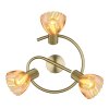 Illuminazione Globo Lighting Zachery Plafoniera Ottone, 3-Luci